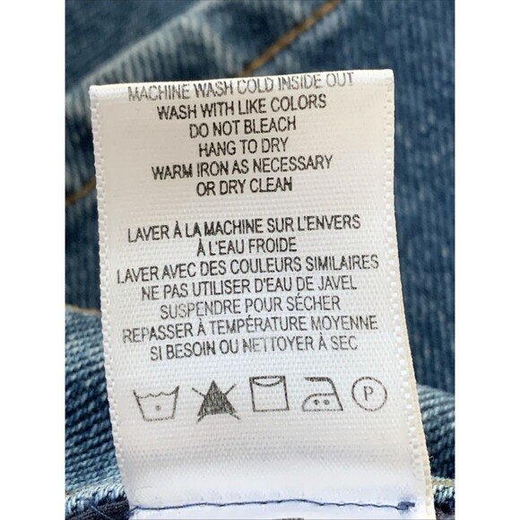 A.L.C. Jeans Abbott 11 High Rise Women's Relaxed Straight Leg Denim Blue Size 14 - Picture 12 of 13